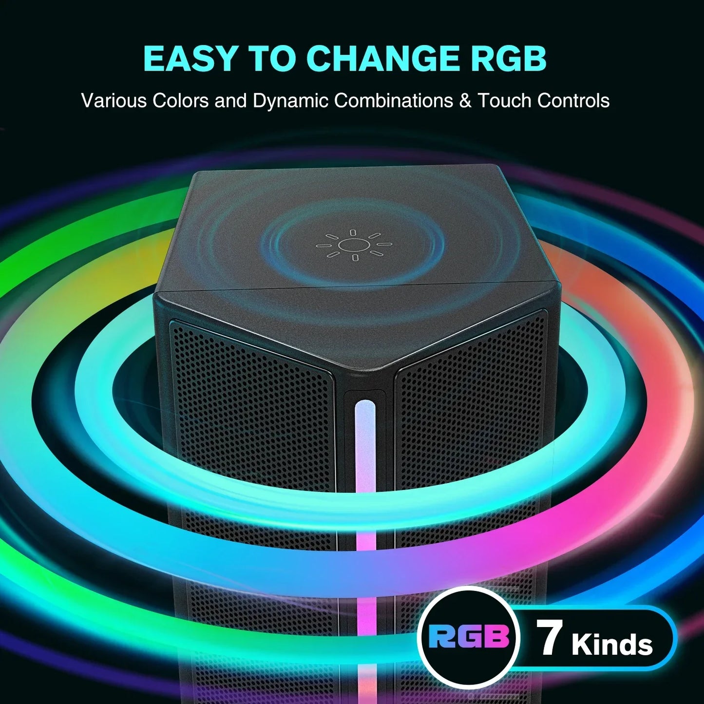 Sound Box USB Stereo Speaker with Volume Control (Black)